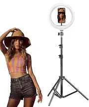 Ring Light with Tripod | 10 Inch Light LED Selfie Ringlight with Phone Holder - Ringlight Kit, Stable LED Lights for Bright Makeup Live Stream Photography