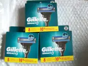 3 Gillette Mach3 Razor Blade Refill Cartridges 8 Pack NEW