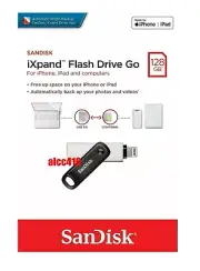 Sandisk 128GB iXpand Flash Drive GO OTG for iPhone/iPad/Computers IX60 AU