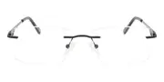 Rectangle Rimless Metal Men's Glasses Online Black Size 54 - Lenses Included - Private Health Rebate - Blue Light Block - SmartBuy Collection