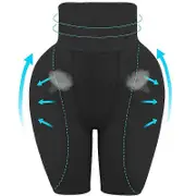 Silicone Butt Pads Lifter Panties, Sponge Padded Women Butt Hip Up Padded Enhancer Control Padded Panties Boyshorts for Women Black XXXXL