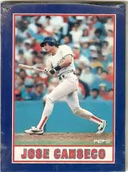 JOSE CANSECO Factory Sealed 1990 Pepsi Baseball (10) Card Set - Oakland A's