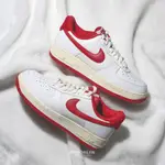 NIKE 休閒鞋 AIR FORCE 1 07 LV8 白紅 復古 奶油底 男 (布魯克林) DO5220-161