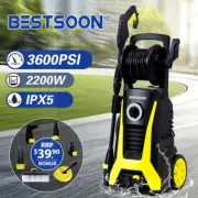 Bestsoon 3600 PSI High Pressure Washer Cleaner Electric Water Hose Gurney Pump