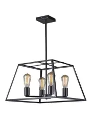 [Oriel Lighting] Southport 4 Lits Pendant Light Black
