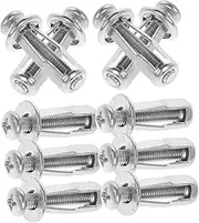 10pcs Expansion Petal Screw Nail GLI Nuts Rv Wall Anchors Expansion Screw Steel Pipes Fixing Fastener Threaded Inserts for Wood Jack Nut Hollow Door Anchor Silver Metal