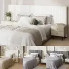 Oikiture Bed Frame Headboard Queen Double King Single Bedhead Upholstered