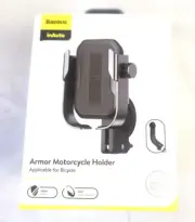 Baseus Armor Motorcycle & Bike Mount / Handlebar Bracket / Phone Holder - Black