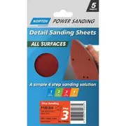 Norton Mouse Sanding Sheets 120 Grit 5 Pack