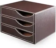Portable Storage Modern Office Desk File Filing Cabinet with Low Drawer Mobile Storage Box Compact and Stylish (A 33x25x18cm)
