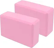 Exercise Block - 2x Workout Blocks - EVA Foam Slip-Resistant Balance Stretcher for Workout Meditation Squatting Handstand Hot Yoga Gym Sports Beginner Advanced