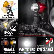 mini LED light spot beam red housing 22- 25mm dia. bumper fits Land Rover LR4