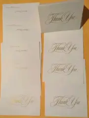7x VINTAGE "THANK YOU" Stationary Notes American Greetings MCMLXX (1970) Vintage