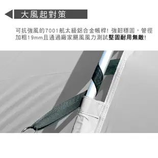 【Outdoorbase】大哈比580x560x260cm天幕布-月光白-23427