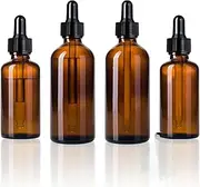 4 amber glass dropper bottles, tincture with droppers leak-proof essential oil bottles, essential oil refills(30-50ml)