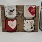 NEW Rae Dunn PEANUTS SNOOPY Valentines Day Ramekins Set Of 4