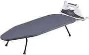 MOTRAIN Folding Ironing Board Iron Board Hanger Wall Mount, Foldable Table Top Ironing Boards with Adjustable Legs and Built-in Iron Rest, Ironing Cloth, Compact and Lightweight, Black