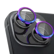 Metal Camera Lens Glass Individual Eagle Protector Cover - For Apple iPhone 14 / 14 Plus / 15 / 15 Plus (2pcs) - Rainbow