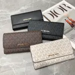 ♚KK SHOP♚ MICHAEL KORS MK 新款三折長夾 黑滿版售完