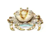JAY STRONGWATER LARGE CRAB SHELDON FIGURINE TRINKET BOX SWAROVSKI NEW NO BOX