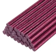 30pcs Mini Hot Glue Gun Sticks 8" x 0.27" for Glue Gun, Glitter Rose Red