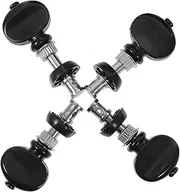 HAMPPLIES 4pcs Ukulele Tuning Pegs Key Tuner Set for Ukulele Plastic Button Tuning Machines Chrome Plated