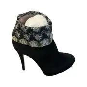 New $715 Missoni Camoscio Royal G Platform Ankle Boots Black Sz 38 (US 8)
