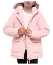 Rokka&Rolla Girls' Water-Resistant Sherpa Fleece Lined Parka Coat