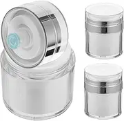 CRILSTYLEO 3pcs Press Cream Jar Toiletries Empty Airless Cosmetic Container Skin Care Tools Tubes Face Cleanser Pump Containers Spray Bottles for Essential Oils Shampoo Bottles The Pet Silver