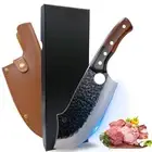 Meat Cleaver for Meat Cutting, Professional Bone Chopper with Sheath, Full Ta...