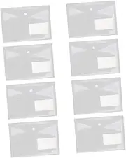 GANAZONO 20Pcs Transparent File Organizer with Snap Button Closure Lightweight Document Storage Bags for Easy Access and Organization