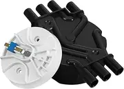 Mobestech 1set Ignition Distributor Cap and Rotor Kit for Material Easy Installation Engine Performance Compatible Multiple Vehicle Models
