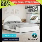 ALFORDSON Bed Frame Queen Double King Single Gas Lift Storage Base White Boucle