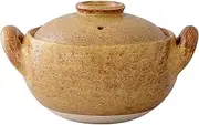 Haseen ACT-31 Miso Soup Pot, Recipe Included, Large, for 3-4 People, Approx. 9.1 inches (23 cm), Approx. 60.9 fl oz (1,800 ml), for Direct Fire, Microwave, Oven Safe, Empty Fire, Heat Retention,