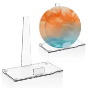 2Pcs Acrylic Book Stand Clear Picture Stand Acrylic Plate Display Holders Home