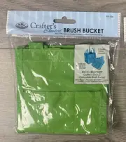 Collapsible Brush Bucket Crafter's Choice Green RD-326 College School Organizer