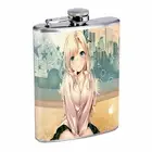 Flask 8oz Stainless Steel Anime Design-009 Drinking Whiskey Alcohol Brandy