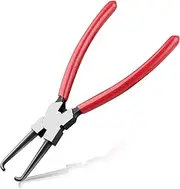 LEONTOOL Car Fuel Line Pliers 8 inches Fuel Filter Caliper Red Hose Clamp Pliers In-Line Fuel Filter Tool Hose Removal Pliers Fuel Line Disconnect Tool for Car Auto Maintenance