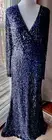 Rachel Gilbert RARE Trixie Navy Long Sleeve Sequin Mermaid Gown Size14 $2450 NEW