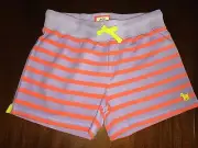 NWT 12 Mini Boden Coral & Lavender Striped Sweat Shorts