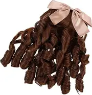 LIFKOME Hair Comb Curly Ponytail Women Extensions Curly Wig Curl Wig Fake Lace Ladies Wig Tail Ponytail Costume Hair Wigs Wavy Ponytail Hairpiece Retro Ponytail Wig Curls Brown Polyester