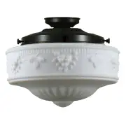 Senator Opal Matt 11&quot; Shade w 8 1/4&quot; Black Batten Fix Light