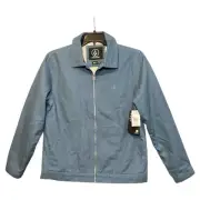 Volcom Palm Drive Sherpa Lined Blue Full Zip Jacket Men's Size Small