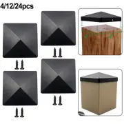 Upgrade Your Fence with Black Plastic Pyramid Post Cap for 4x4 Inch Posts