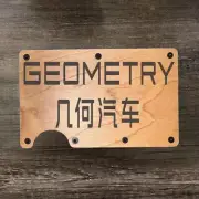 Wood Wallet Minimalist Laser Engraved with Geometry
