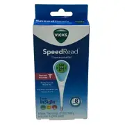 Vicks Speed Read Thermometer with Fever In Sight 8 Second Read & Big Color LCD