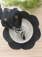 Set of 6 Handmade placemat, living room table decoration,