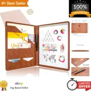 Sleek Brown Resume Portfolio Organizer - Perfect for Interviews & Meetings