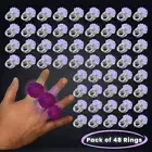 48 Purple LED Jelly Bumpy Ring – Glow in the Dark Silicone Ring with LED Lights