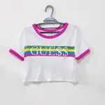 支援蝦皮店到店｜GUESS X ASAP 聯名款滾邊短版上衣